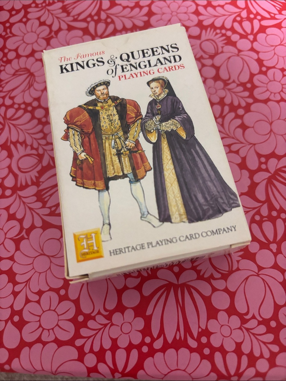 Famous kings & queens of England playing cards